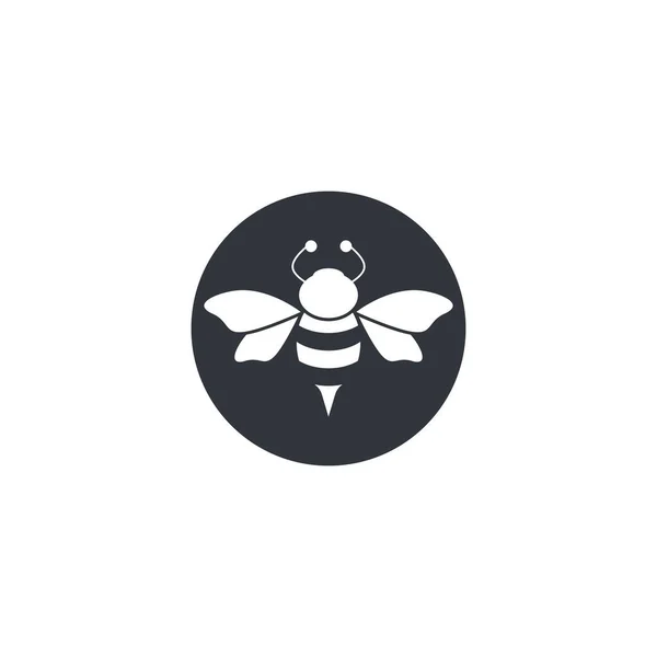Bee Logo Vector Icon Illustration Design — Stock Vector
