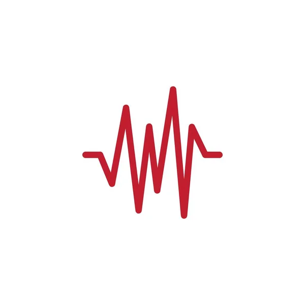 Pulse Logo Template Vector Pictogram Illustratie Ontwerp — Stockvector