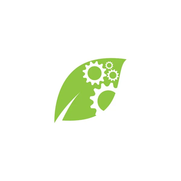 Projeto Ilustração Ícone Logotipo Tecnologia Verde — Vetor de Stock