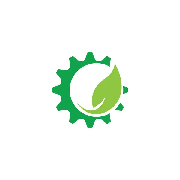 Technologie Verte Logo Icône Illustration Design — Image vectorielle