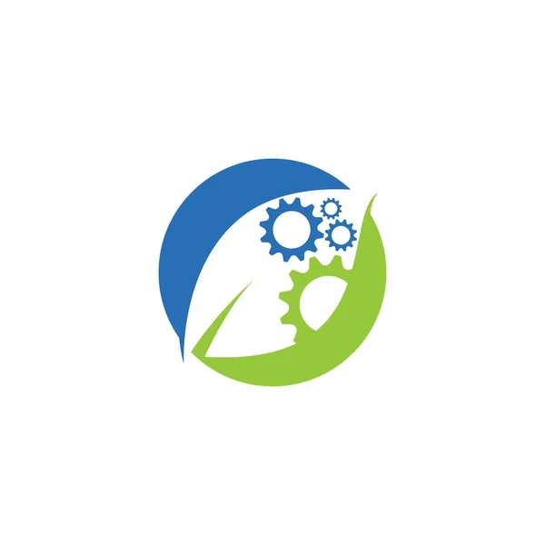 Diseño Ilustración Icono Logotipo Tecnología Verde — Vector de stock