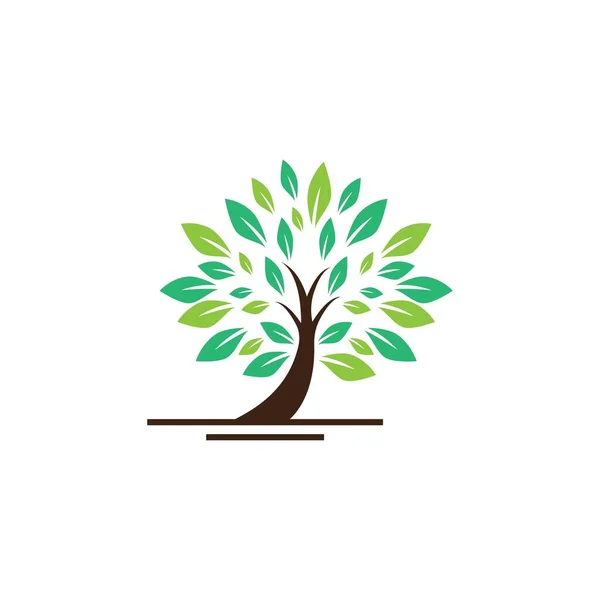 Árbol Logotipo Plantilla Vector Icono Ilustración Diseño — Archivo Imágenes Vectoriales