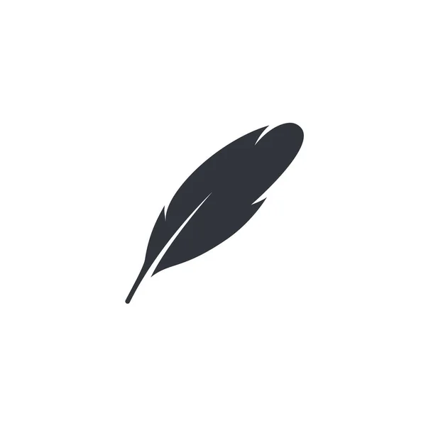 Feather Logo Vector Icon Illustration Design — Stock Vector