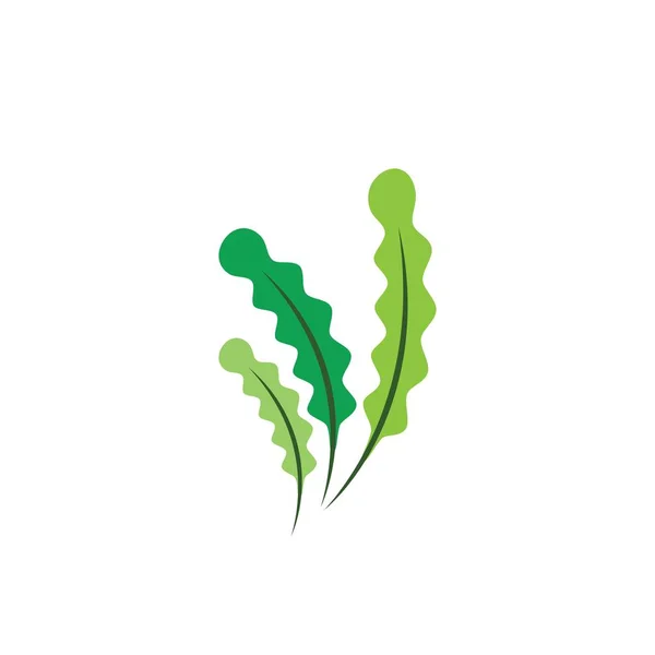 Seaweed Logo Template Vector Icon Illustration Design — Vettoriale Stock