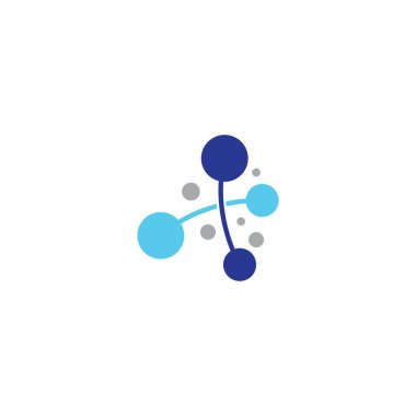 Molekül logo şablonu vektör resimleme tasarımı
