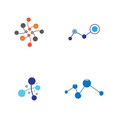Molekül logo şablonu vektör resimleme tasarımı