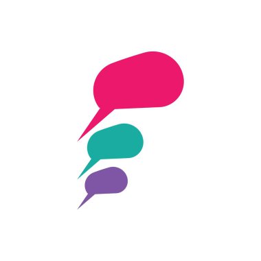 Konuşma balonu logo şablonu vektör resmetme tasarımı