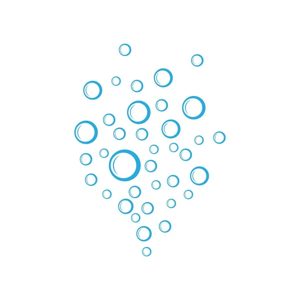 Bubbles Eau Fond Vectoriel Icône Illustration Conception — Image vectorielle