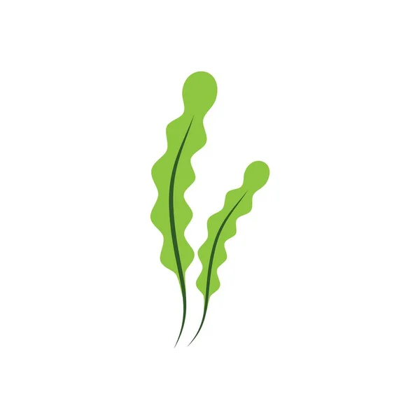 Seaweed Logo Template Vector Icon Illustration Design — Vettoriale Stock