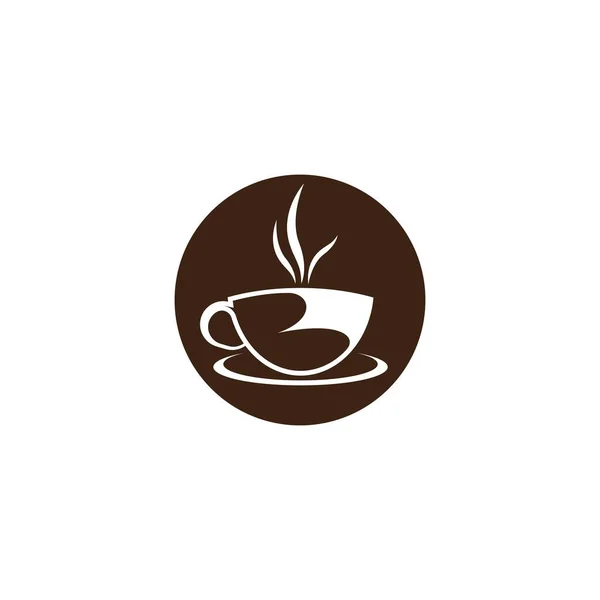 Кавова Чашка Логотип Шаблон Векторний Дизайн Піктограми — стоковий вектор