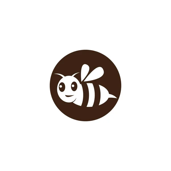 Biene Logo Vektor Ikone Illustration Design — Stockvektor