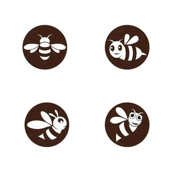 Design Ilustração Ícone Vetor Logotipo Abelha — Vetor de Stock