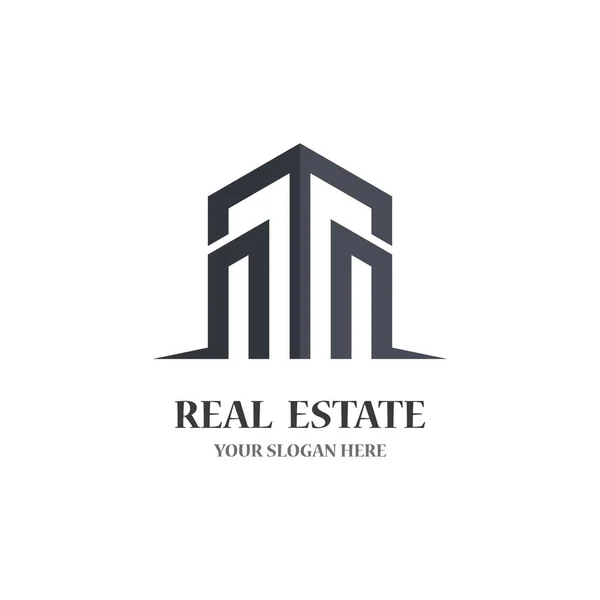 Logo Immobiliare Icona Illustrazione Design — Vettoriale Stock