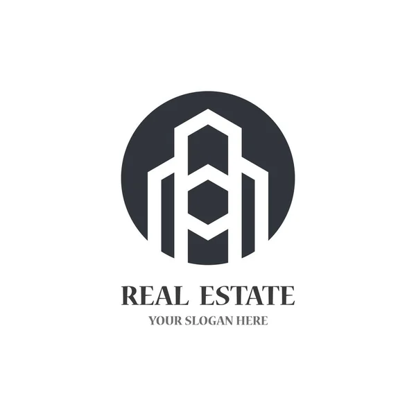 Immobilier Logo Icône Illustration Design — Image vectorielle