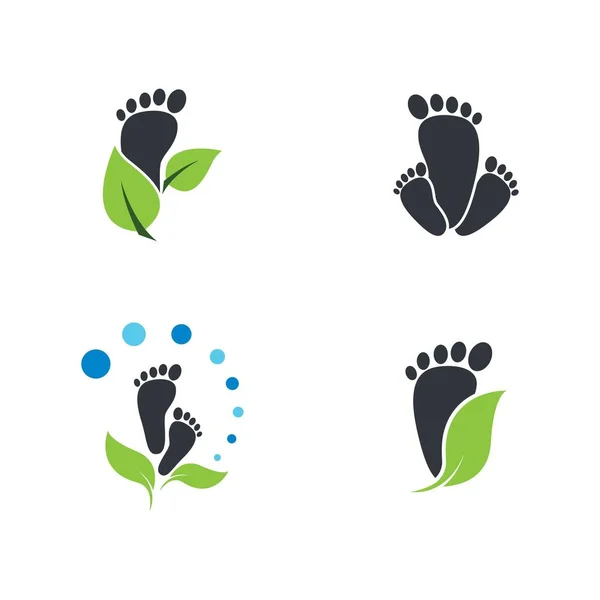 Illustrazione Dell Icona Vettoriale Del Logo Del Terapista Del Piede — Vettoriale Stock
