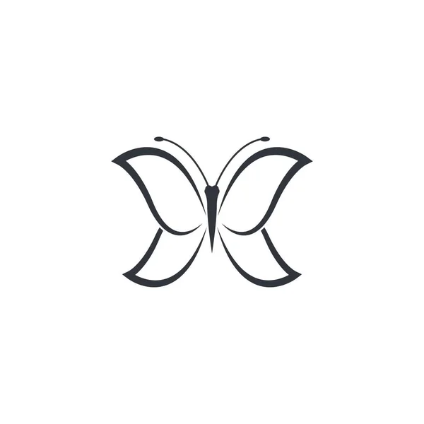 Дизайн Векторной Иконки Логотипа Бабочки — стоковый вектор