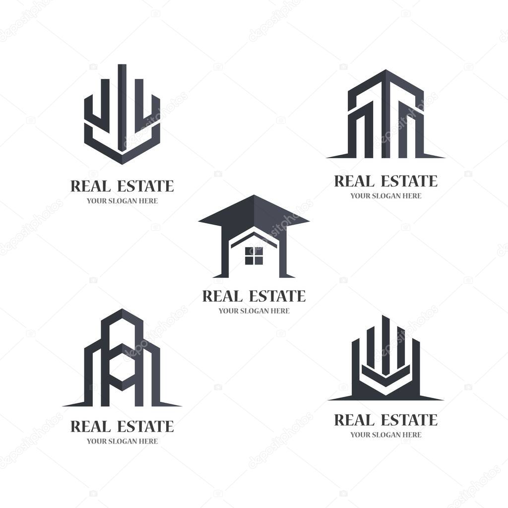 Real estate logo icon illustration design