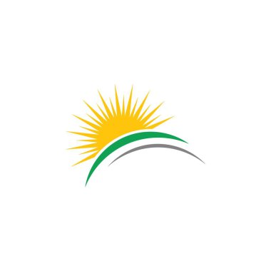 Güneş logosu şablon vektör resimleme tasarımı