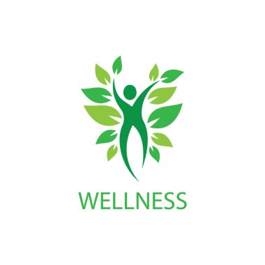 Wellnes logo şablon vektör simgesi