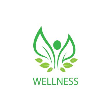 Wellnes logo şablon vektör simgesi