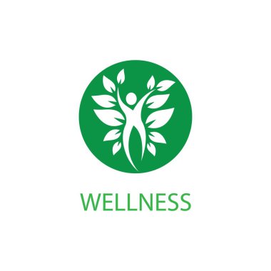 Wellness logo şablon vektör simgesi