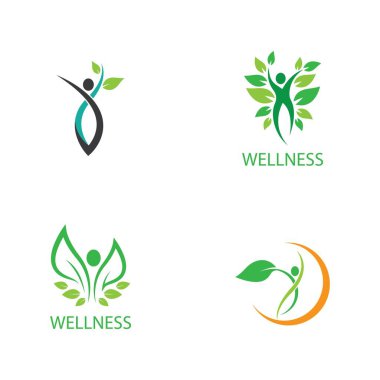 Wellness logo şablon vektör simgesi