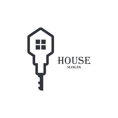Emlak logosu şablon vektör ressamı