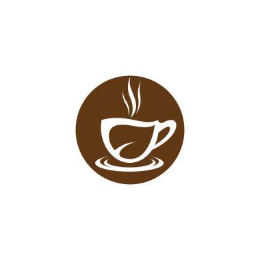 Kahve fincanı logo şablonu vektör resimleme tasarımı