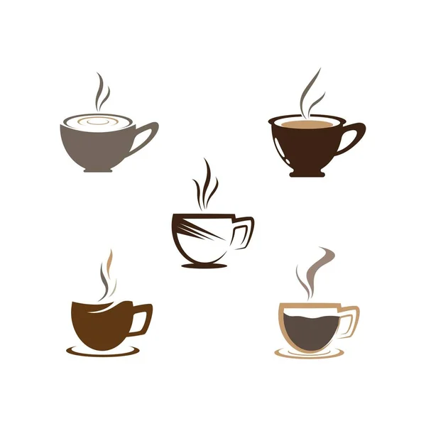 Kaffeetasse Logo Template Vektor Icon Design — Stockvektor