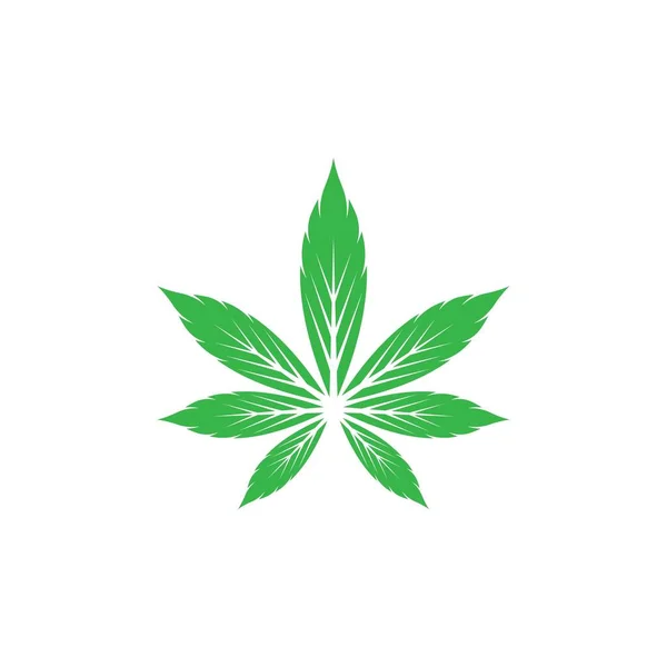 Cannabis Logo Plantilla Vector Icono — Vector de stock
