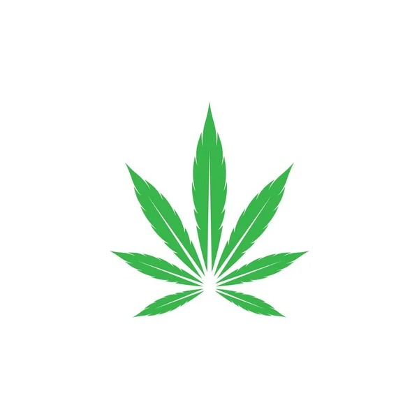 Cannabis Logotyp Mall Vektor Ikon — Stock vektor