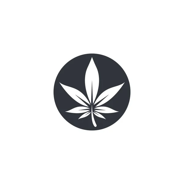 Cannabis Logo Plantilla Vector Icono — Vector de stock