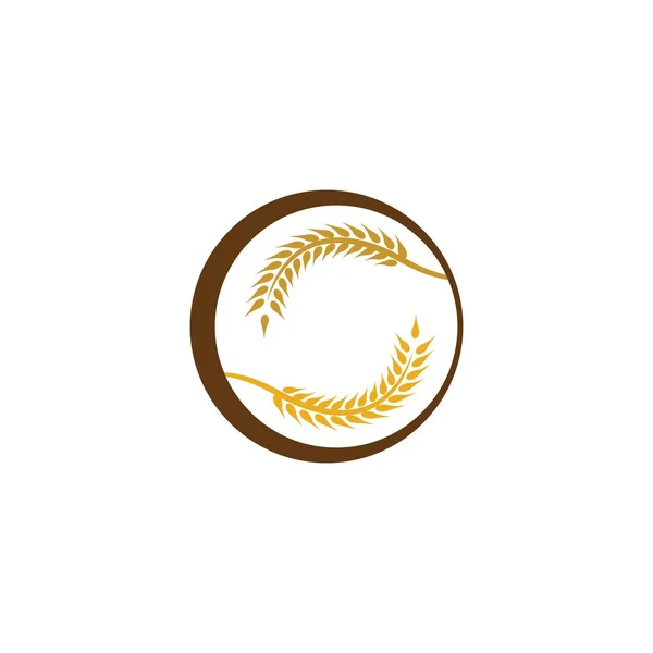 Illustrazione Dell Icona Vettoriale Del Logo Del Grano — Vettoriale Stock