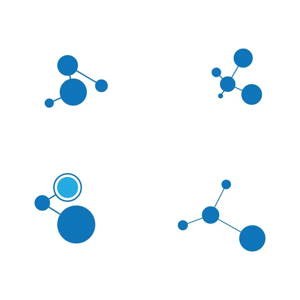 Иллюстрация Векторной Иконки Логотипа Молекулы — стоковый вектор
