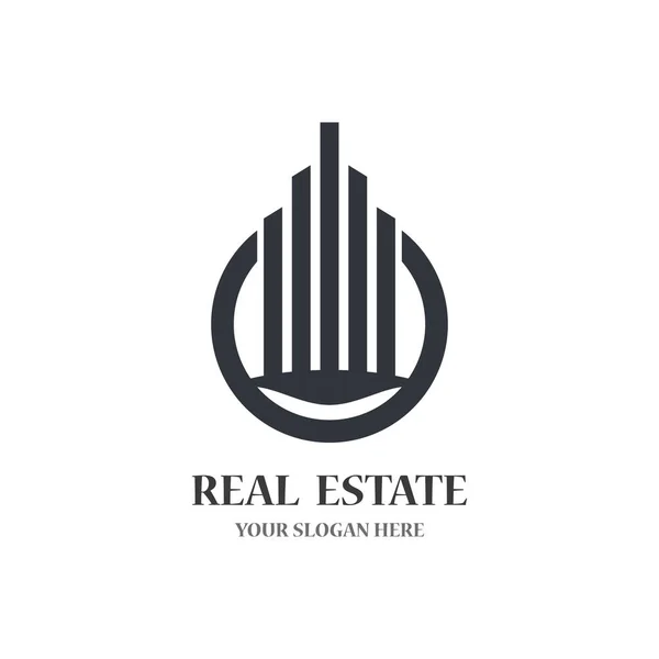 Modèle Logo Immobilier Icône Vectorielle Illustratrion — Image vectorielle