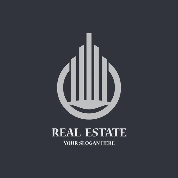 Real Estate Logo Template Vector Icon Illustratrion — Stock Vector