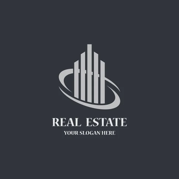 Real Estate Logo Template Vector Icon Illustratrion — Stock Vector