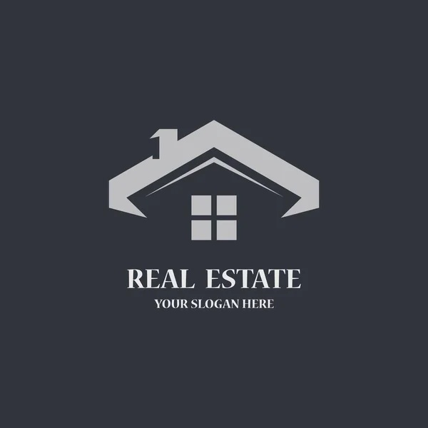 Real Estate Logo Template Vector Icon Illustratrion — Stock Vector