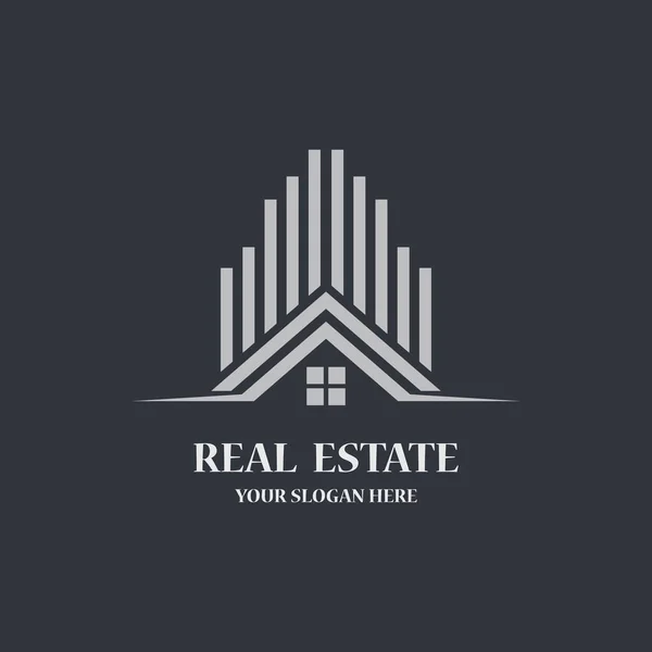 Immobilien Logo Vorlage Vektor Symbol Illustrieren — Stockvektor