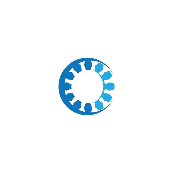 Ilustração Ícone Vetor Modelo Logotipo Engrenagem — Vetor de Stock