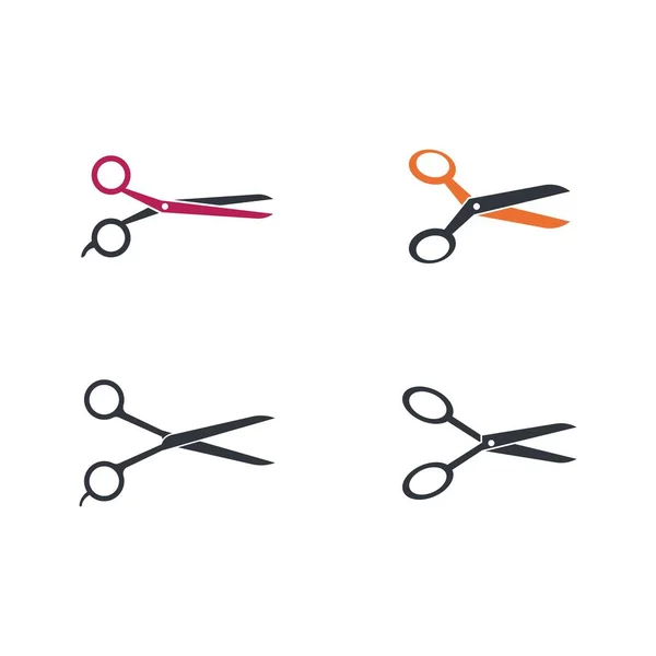 Scissors Logo Template Vector Icon Illustration Design — Stock Vector