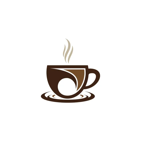 Café Taza Logo Plantilla Vector Icono Ilustración Diseño — Archivo Imágenes Vectoriales