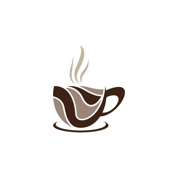 Café Taza Logo Plantilla Vector Icono Ilustración Diseño — Archivo Imágenes Vectoriales