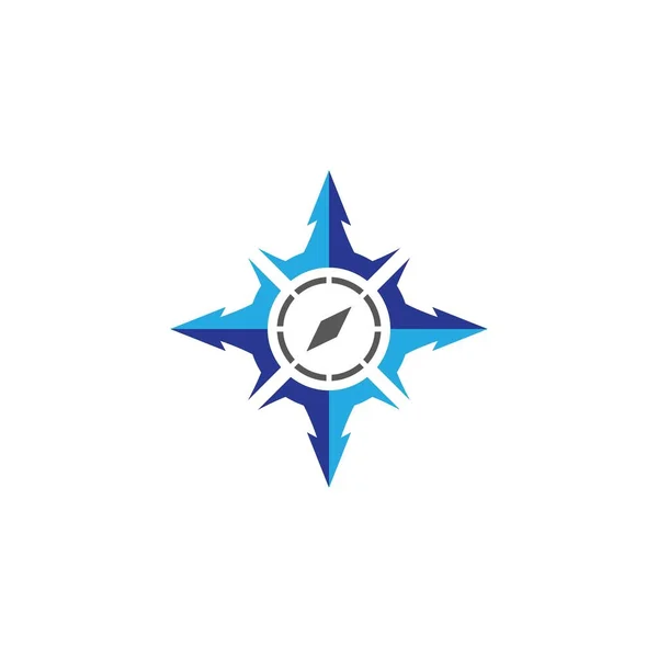 Modèle Logo Boussole Illustration Icône Vectorielle — Image vectorielle