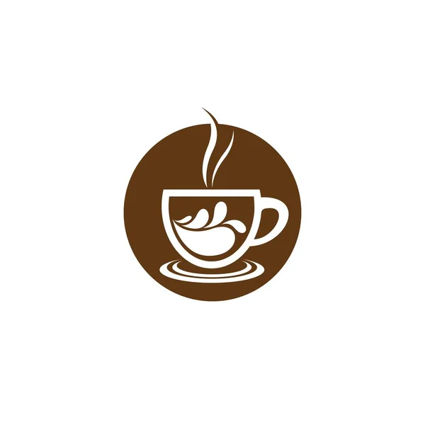 Кавова Чашка Логотип Шаблон Векторний Дизайн Ілюстрації — стоковий вектор