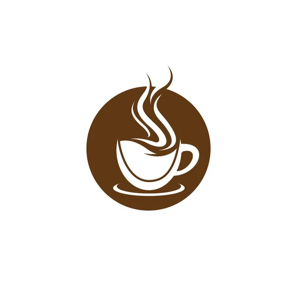 Filiżanka Kawy Logo Szablon Wektor Ikona Ilustracja Projekt — Wektor stockowy