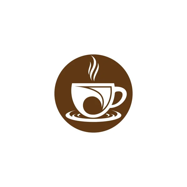 Кофе Кубок Шаблон Логотипа Векторной Иконки Рисунок — стоковый вектор