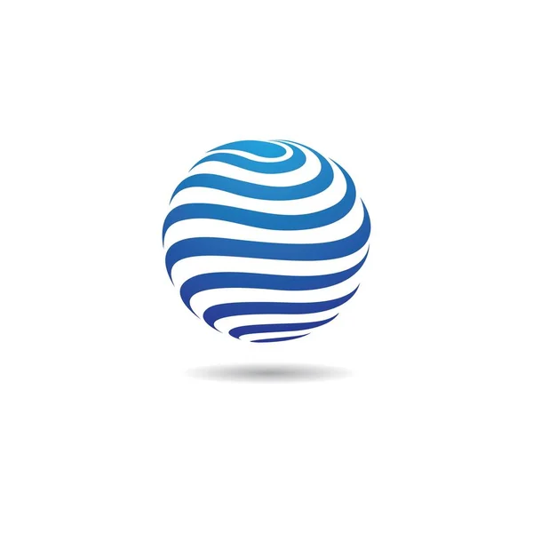 Logo Global Plantilla Vector Icono Ilustración Diseño — Archivo Imágenes Vectoriales
