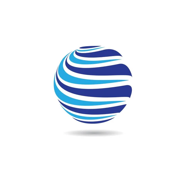 Logo Global Plantilla Vector Icono Ilustración Diseño — Vector de stock