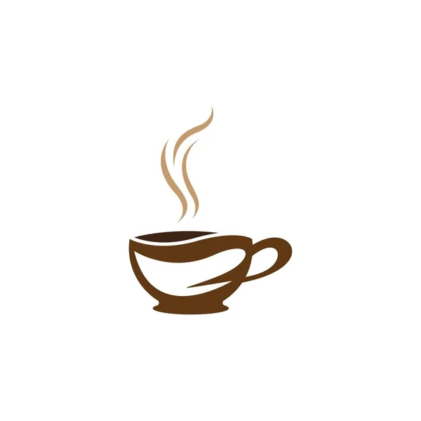 Café Taza Logo Plantilla Vector Icono Ilustración Diseño — Archivo Imágenes Vectoriales